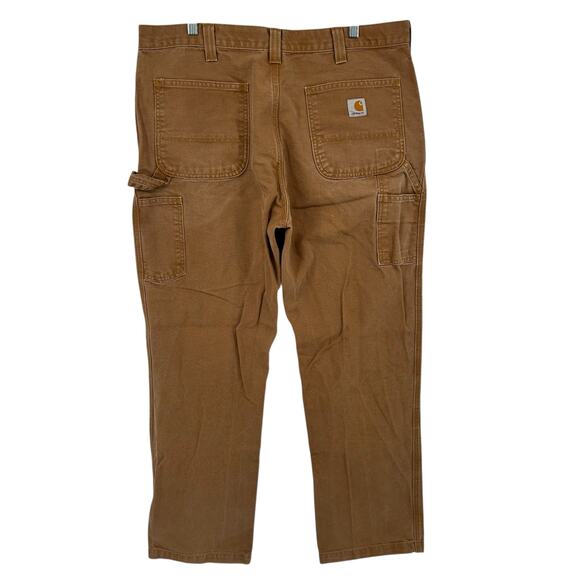 Vintage y2k men's tan Carhartt duck canvas relaxed fit carpenter pants (38 x32) - Picture 5 of 7
